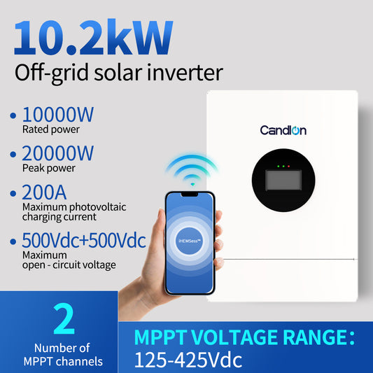 10.2KW off-grid Solar inverter 200A off-grid inverter built-in MPPT solar charger for solar systems