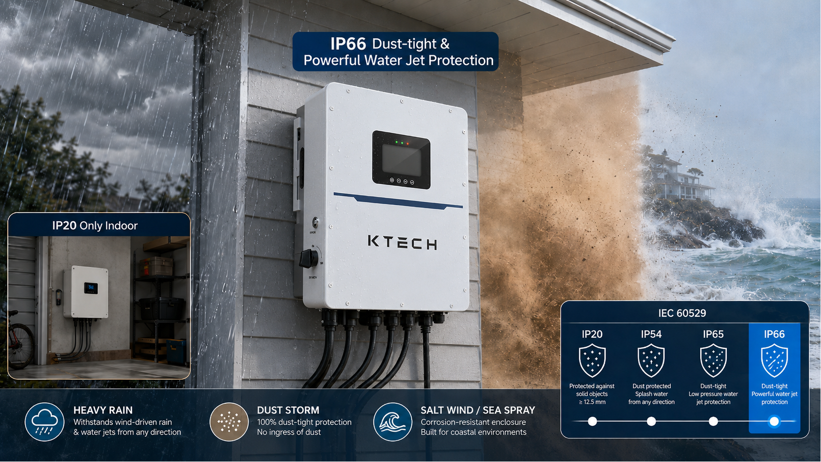 IP66 Protection Rating Explained: Why Your Outdoor Inverter Needs It