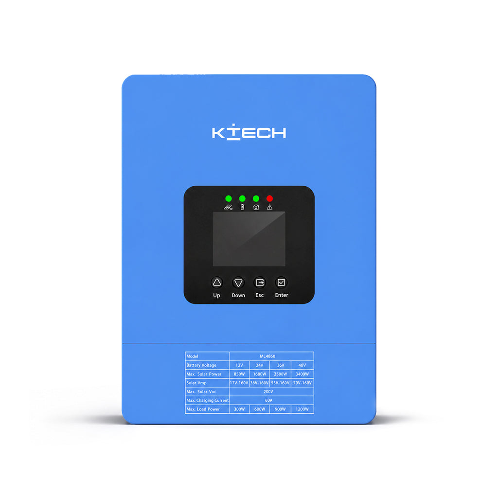 KTECH ESS-GV Series Solar Charge Controller | 60A MPPT, Off-Grid Ready, Multi-Voltage Auto-Adaptive