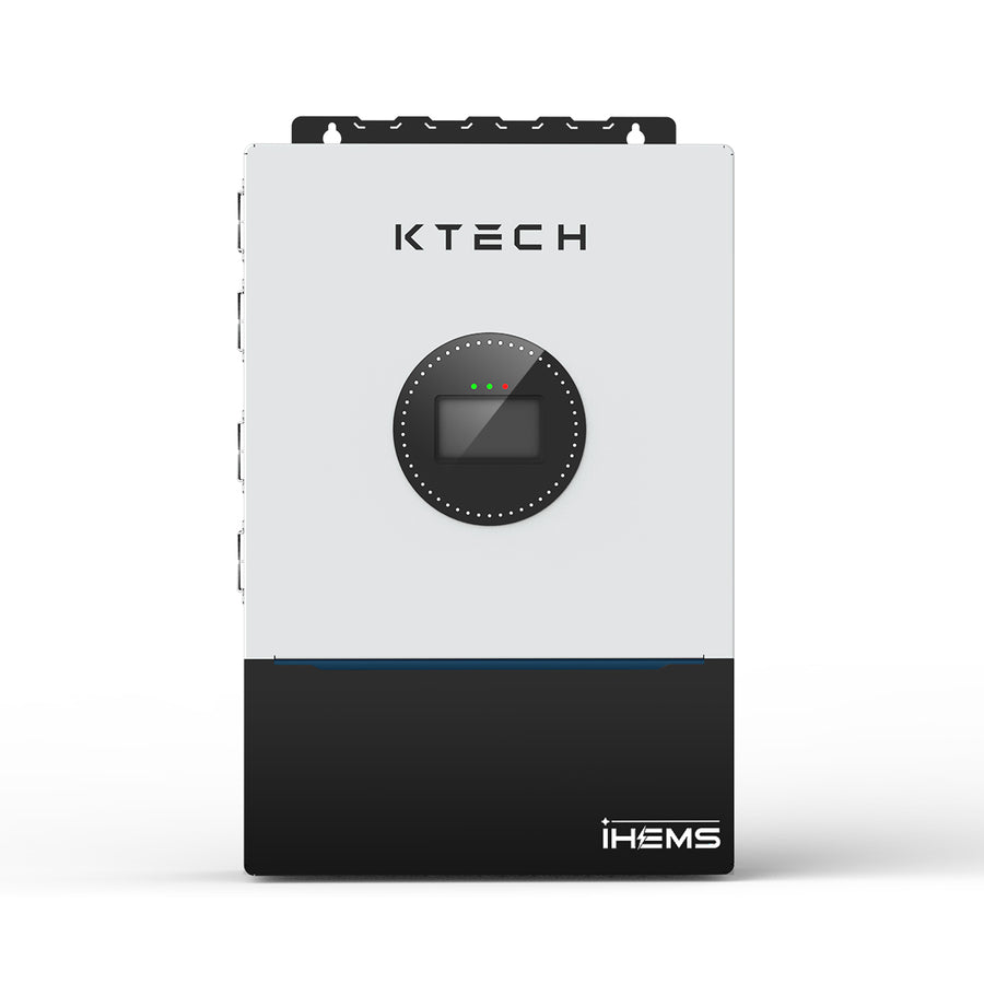 KTECH 12.5kW Split-Phase Off-Grid Solar Inverter, Dual MPPT Solar Tracking, Advanced Load Management, 120/240V Output, UL1741 Certified