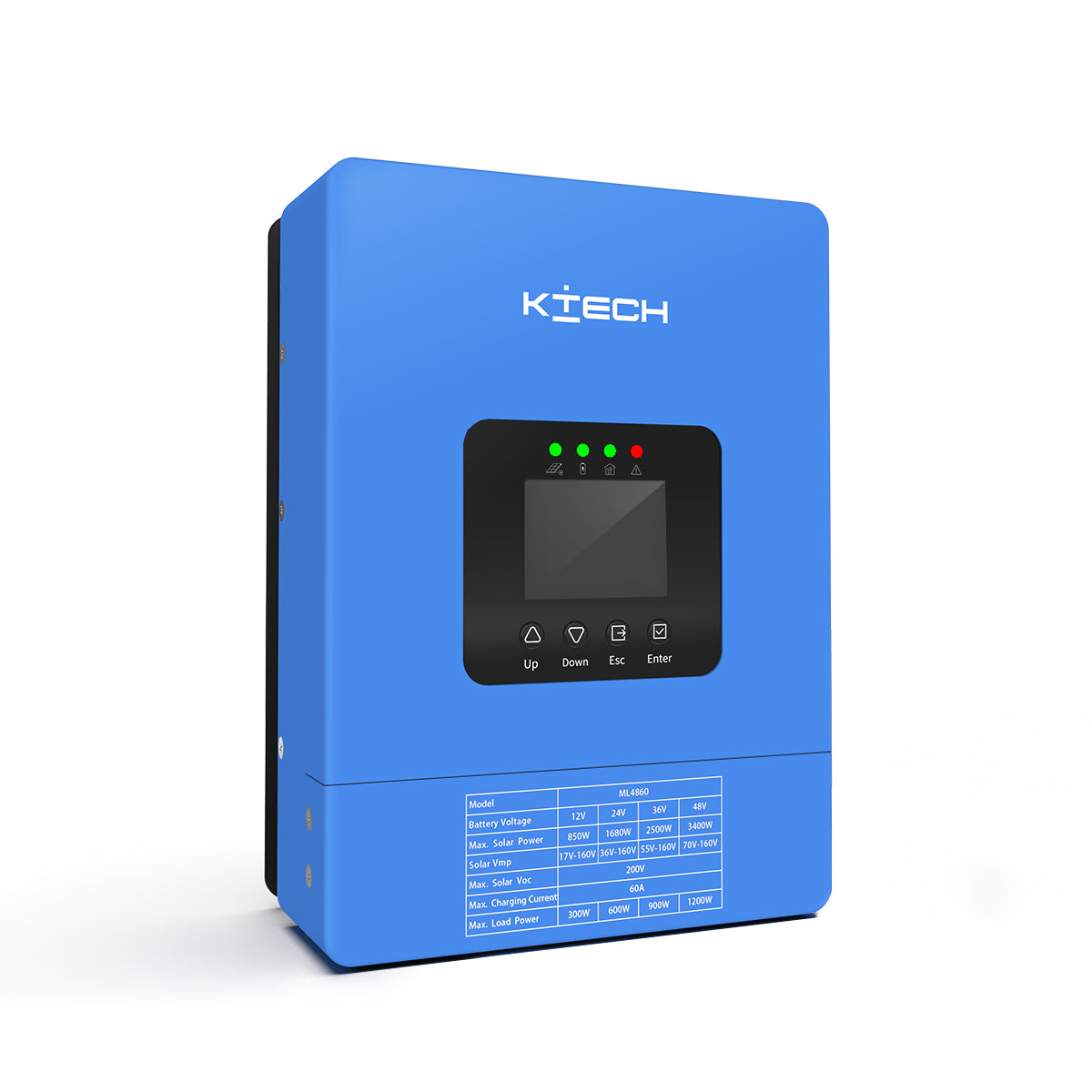KTECH ESS-GV Series Solar Charge Controller | 60A MPPT, Off-Grid Ready, Multi-Voltage Auto-Adaptive